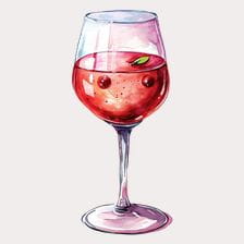 Cranberry Wine Glass Clipart