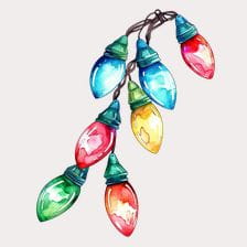 christmas light clipart
