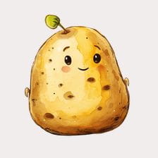 smiling potato clipart