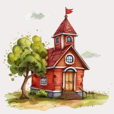 schoolhouse clipart