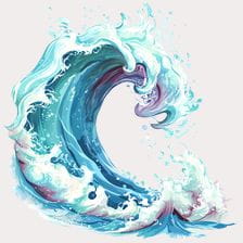 Ocean Wave Clipart Illustration