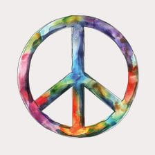 Rainbow Peace Sign Clipart