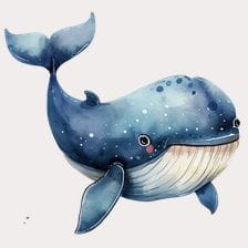 cartoon whale clipart