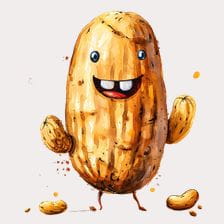 Funny peanut clipart