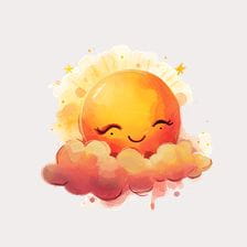 cute sunrise clipart