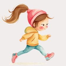 running girl clipart
