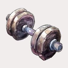 gray dumbbell clipart