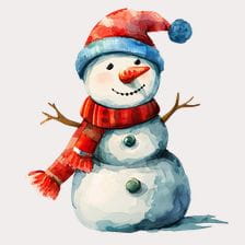 smiling snowman clipart