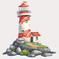 Cartoon Lighthouse clipart
