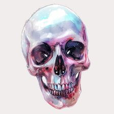 artistic skull clipart