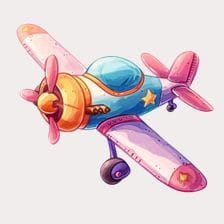 Cute Cartoon Airplane Clipart