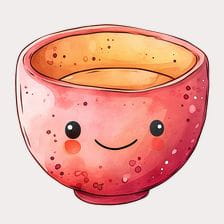 kawaii teacup clipart