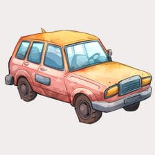 rusty car clipart