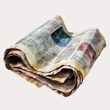 Rolled Up Old Newspaper Clipart