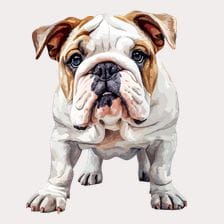 Cute Bulldog Puppy Clipart