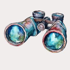 Vintage Binoculars Clipart