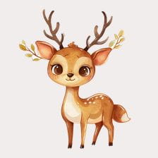 cute deer clipart