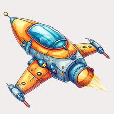 cute spaceship clipart