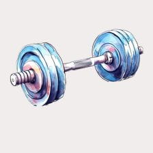 blue dumbbell clipart