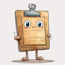 Cute Clipboard Character Clipart