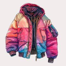 pink jacket clipart