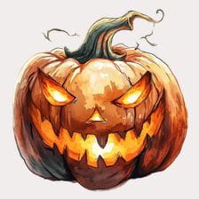 watercolor halloween pumpkin illustration clipart