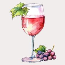 watercolor wine clipart