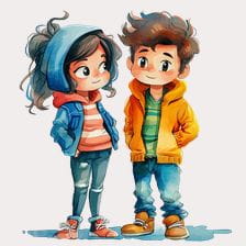 watercolor friend clipart