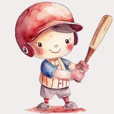 Little Leaguer clipart