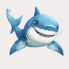 cute shark clipart