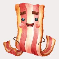 Kawaii Bacon Clipart