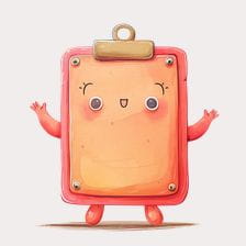 Cute Clipboard Cartoon Character Clipart