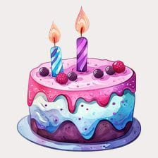 Birthday Cake Clipart With Candles