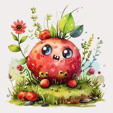 Strawberry Cartoon Illustration | Strawberry Clipart