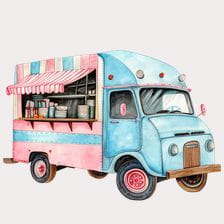 food truck clipart