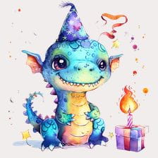 dragon birthday clipart