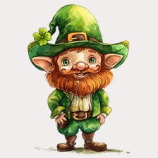watercolor Leprechaun clipart