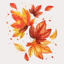 cute fall leaves clipart