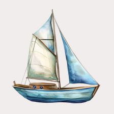 watercolor sailboat clipart