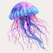 transparent jellyfish clipart