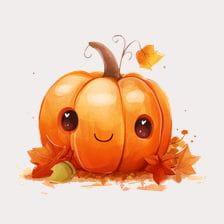 Cute Fall Pumpkin Clipart