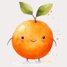cute orange clipart