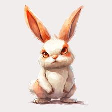 Angry Bunny Cartoon Clipart