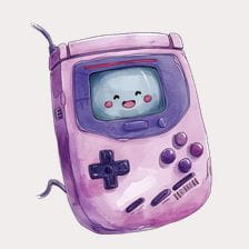 Cute Pink Retro Game Console Clipart