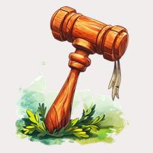 Wooden Gavel Auction Clipart