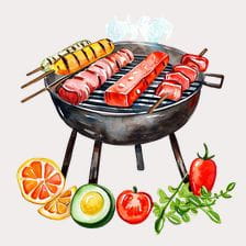 cute bbq clipart