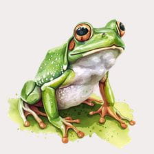 Green Tree Frog Clipart