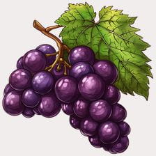 Fresh Ripe Red Grapes Clipart