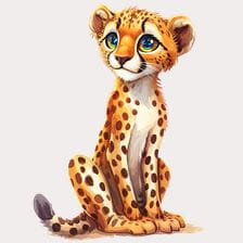 cute cheetah clipart