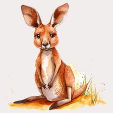 cute kangaroo clipart